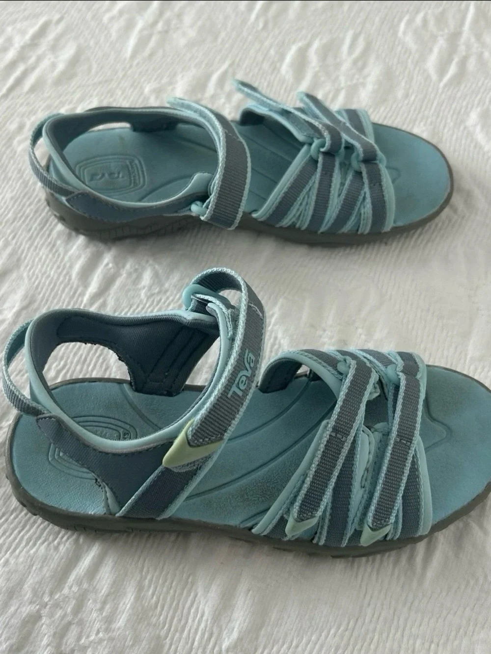 Teva Sandals, For Girls, Size 13, Color Light Blue, Gently Used.